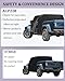 AUPZIMI Gladiator Cab Cover for Jeep Gladiator Cab Cover 4 Door 2020-2025 UV Resistant with Zipper 6 Gust Hooks Half Cover Protect from Sunshine, Snow, Rain, Scratch Resistant Black