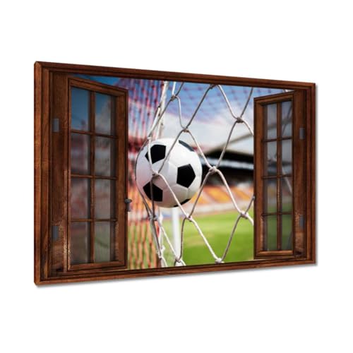 Peinture imprimée sur toile 120 x 80 cm football pour habiller un mur vide
