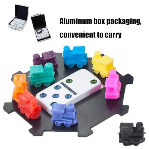 Domino apilable colorido con caja de almacenamiento portátil miniatura 6
