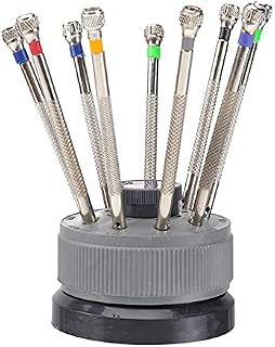 Minkissy 9pcs Precision Flat Slotted Screw Driver Different Sizes Screwdrivers Watchmaker Repair Tool Kit 0.5mm- 2.5mm