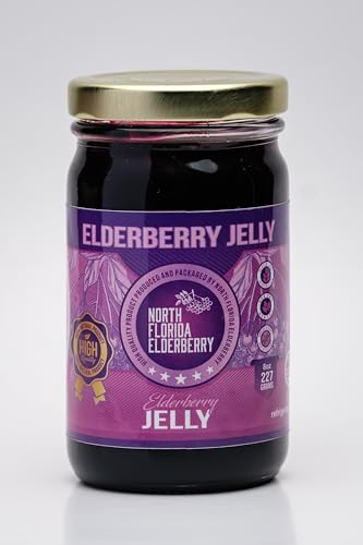 Elderberry Jelly, (Pack of 2), Farm-Grown, Sweet and Tangy, Deep