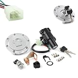 Ignition Switch Lock Fuel Gas Cap Tank Cover Seat Lock Key Set 2003-2007 Compatible With Automotive Motorcycle Parts CBR1000RR CBR600RR