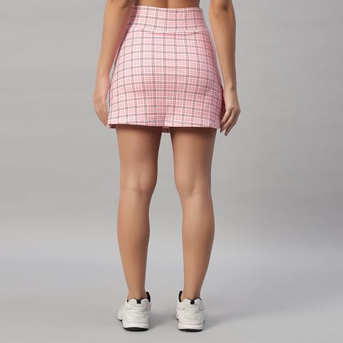 Image of Mehrang Skirt with Shorts for Women's & Girl's Solid High Waist Flared Skater Short Mini Skirt