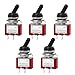 Produktbild Heschen Miniatur Kippschalter, MTS-101, ON-OFF, SPST, 2 Pin, 2A 250V, 5A 120V, mit wasserdichter Kappe, 5 Stück