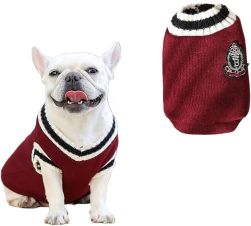 Image of Lulala Pet Dog Sweater for Winter - Soft, Thick Knitwear Shirt Vest for Small Dogs, Classic Warm Puppy Sweater, Perfect for Cold Weather & Puppies, Comfortable & Cozy Dog Clothes