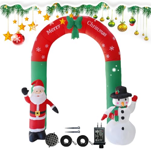 Arche de Noël gonflable grand format pour illuminer votre entrée extérieure - 7