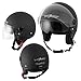 Produktbild Motorradhelm Motorrad Roller Jet Helm Innensonnenblende Viser Schwarz Matt M