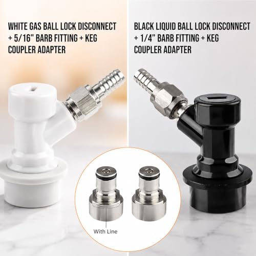 Sankey D Keg Coupler with Ball Lock Disconnect Set & Carbonation Caps Kit by Imaictuu - Used condition - Image 4