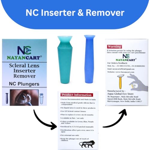 Image of Scleral Contact Lens Insertor & Remover, NC Plungers for RGP Hard & Scleral Lenses, ETO sterilised, Soft-Silicon Rubber