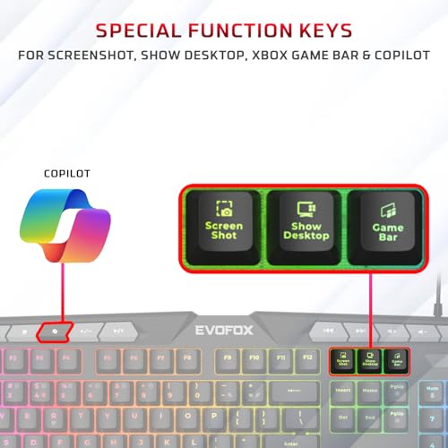 Image of EvoFox Deathray v2 3 in 1 Gaming Keyboard & Mouse Combo with Puppet Master Deskpad | 6 Zone RGB Backlighting, 19 Anti Ghosting Keys, Membrane Keys, Ergonomic, Full-Size | 6 Buttons, 7 Color LED Lighting, Upto 3600DP | Extended Deskpad (Wired)