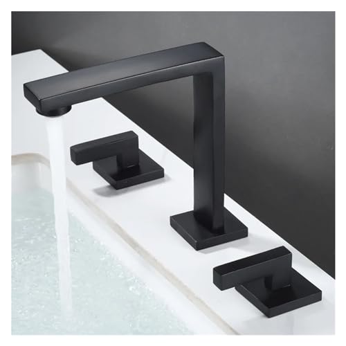 Robinet mitigeur noir lavabo haute durabilité anti-calcaire laiton - 2