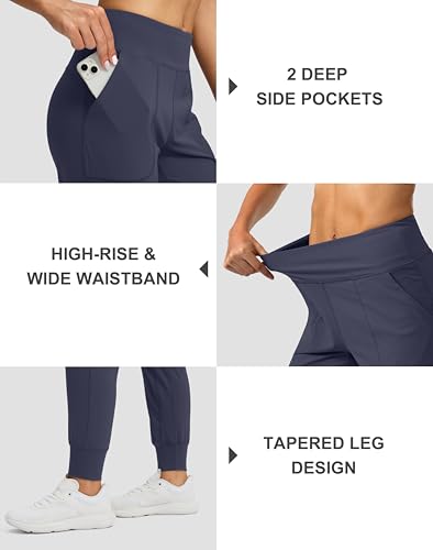 Image of Soothfeel Women's Joggers with Zipper Pockets High Waisted Athletic Workout Yoga Pants Joggers for Women