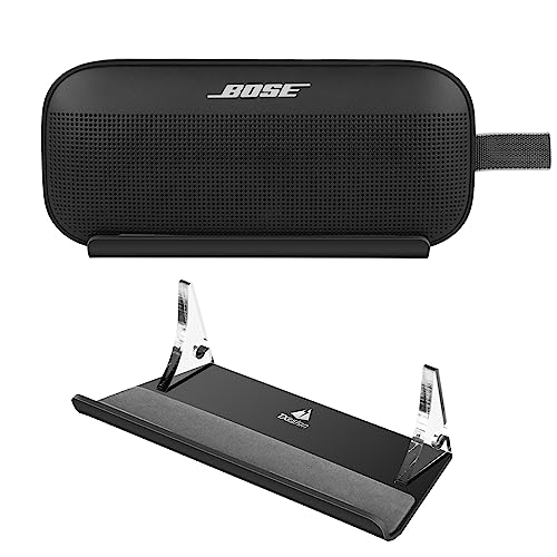 TXEsign Desktop Holder for Bose SoundLink Flex Bluetooth Speaker Table Base Stand Display Stand Acrylic Speaker Stand Mount with Cable Management Groove