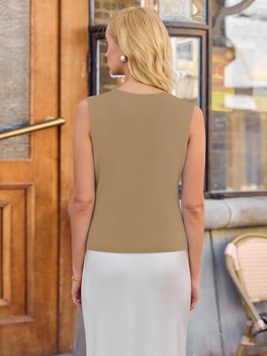 Image of Yousify Womens Sweater Vest V Neck Button Down Crop Knit Tank Top Fashion 2025 Sleeveless Basic Cardigans