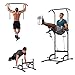 HOMCOM Power Tower Multi-Function Height Adjustable Abs Dip Station, Home Gym Strength...
