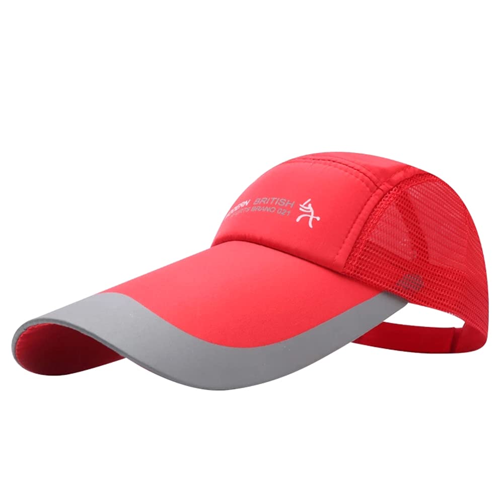 LOCOMO Men Women Super Extra 5.5" Long Bill Fishing Hat Mesh Back Trucker Snapback Baseball Brim Sun Cap Black