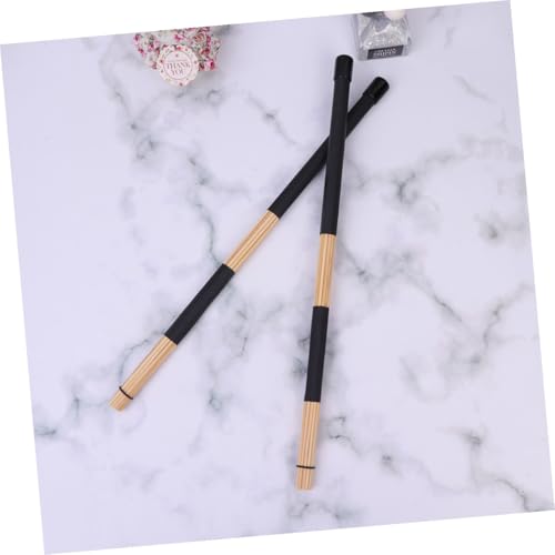 Baquetas de madera Hemoton, 1 par, negras, ligeras, para principiantes, fáciles de sostener y usar, accesorios para instrumentos de percusión miniatura 7