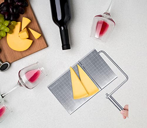 Cheese Slicer Wire,Stainless Steel Cheese Cutter With Accurate Size Scale,Wire Cheese Slicer For Cheese Butter Equipped With 5 Replaceable Cheese Slicer Wires #TOP5