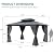 YITAHOME 12x14FT Polycarbonate Gazebo Double Roof Canopy Outdoor with Netting and Shaded Curtains, Aluminum Frame Hardtop Garden Tent for Patio, Backyard, Deck and Lawns, Gray