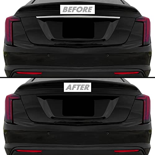 SlickMod Chrome Delete Blackout Vinyl Overlay for 2020-2023 Cadillac CT5 Rear Trunk Trim (Gloss Black, 1. Rear Trunk Trim)