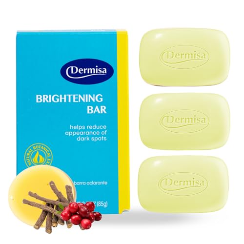 Dermisa Brightening Bar Soap, Natural Botanical Extracts, (3-Pack, each of 3 oz)