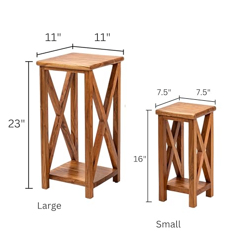 Mid-Century-Rustic-Set-of-2-Stackable-Solid-Wood-Nesting-Tables-Non-Slip-Feet-End-Table-Open-X-Frame-DesignSpace-Saving-Rectangle-Stacking-Tables-for-Living-Room-Bedroom-Natural-Assembled