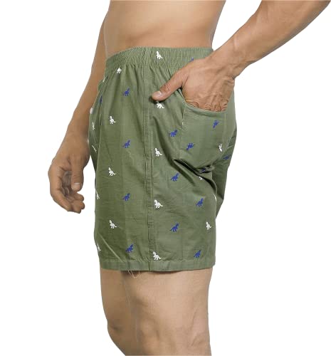 Image of Lecherous Stylish Boxer Shorts for Men - Soft Cool Print Cotton Boxers Sizes S M L XL XXL for Casual, Beachwear, Trendy Comfort wear Fitting,Cotton Comfort Men's Boxers with Side Pocket