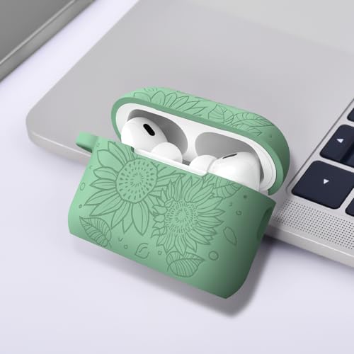 Case for Airpods Pro 1st 2nd Generation - VISOOM Airpods Pro 1/2 Cases Cover Women Silicone iPod Pro 2 Earbuds Wireless Charging Case Girl Bling Keychain for Apple Airpod Gen Pro 2 by VISOOM - Image 3