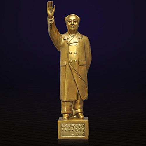 FUYIO Chairman Mao Zedong Bronze Statue of Pure Copper Statue Body Decoration Town House Home Living Room Office Crafts Ornaments,28cm