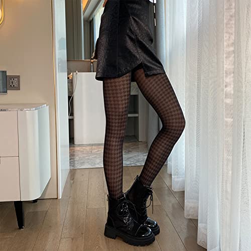 Image of Sahabowi Women Tights, Female Sheer High Waist Pantyhose, Vintage Control Top Stockings