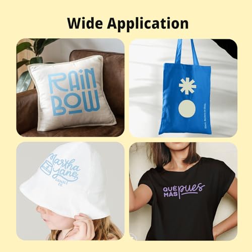 Image of HTVRONT Light Blue HTV Heat Transfer Vinyl Bundle: 24 Pack 12 inchx12 inch Iron on Vinyl Sheets for T-Shirt (1 PTFE Sheet Included), PU HTV Vinyl Easy to Cut & Weed for Heat Design