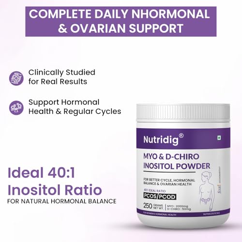 Image of Myo-Inositol & D-Chiro Inositol Powder 2050mg for Women - 40:1 Ideal Ratio | PCOS Care | Naturally Hormone Balance & Healthy Ovarian Support for Women - 250g