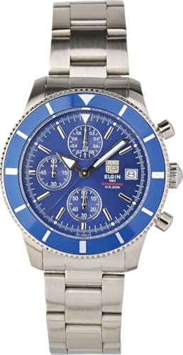 ELGIN エルジン クロノグラフ ダイバーズウオッチ FK1420S-BL メンズ ブルー