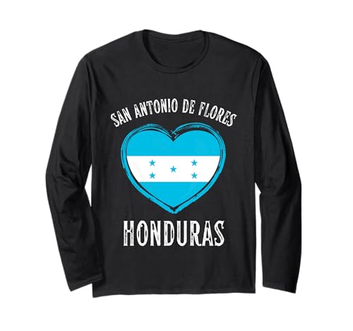 Photo de Honduras Flag Heart San Antonio De Flores City Manche Longue