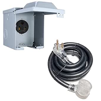 50 Amp NEMA 6-50R RV Power Outlet Panel Receptacle Electrical Power Outlet Box - Foto 3