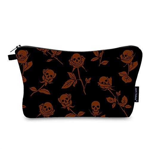 Makeup Cosmetic Bags for Women Portable Travel Organizer Bag for Toiletries Beauty Bag Waterproof Skull Print Pattern (Skull1098)