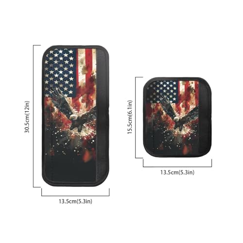 Image of 4th of July Decorations Refrigerator Door Handle Covers Set of 6 Electric Appliance Handles Decor Independence Day Decor Fourth of July Decor Accessories, Eagle American Flag Retro