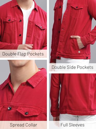 Image of Kuons Avenue Men's Regular Fit Trucker Jacket | Denim Jacket for Men
