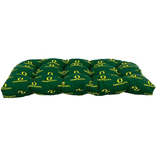 Image of College Covers Everything Comfy Oregon Ducks Indoor Outdoor Settee Loveseat Bench Cushions