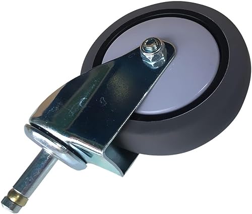 Wytrzymałe kółka skrętne 100 mm - nośność 280 kg - gumowe rolki do mebli, kuchni i stołu warsztatowego - Zestaw 4 sztuk z hamulcem (11 x 35 mm) dla optymalnej mobilności