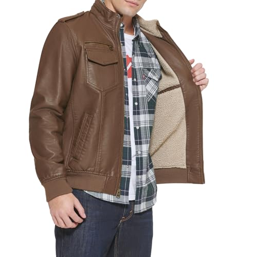 Image of Levi's Men's Vintage Deer Faux Leather Aviator Bomber (Standard and Big & Tall)