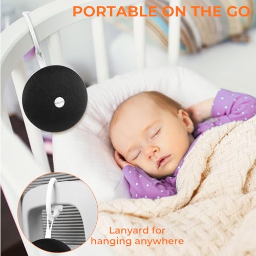 Baby White Noise Machine - 2024 New Portable Sound Machine for Baby Adult, Baby Sleep Soother with 30 Soothing Sounds & 16 Light, Noise Canceling for Office & Sleeping, Sound Therapy for Home, Travel - Image 5