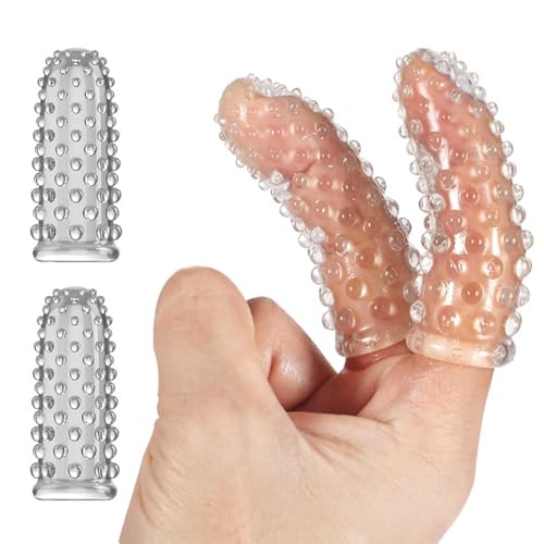 Fingerhüllen Penishülle 2 Set,Penishülle Fingerspitze,Sexfinger Ticklers Penishülle Fingerspitze,Vorspiel Finger Penis Sleeve G-punkt Fingerüberzieher,Klitoris Stimulator,Vaginal Anal SexSexspielzeug