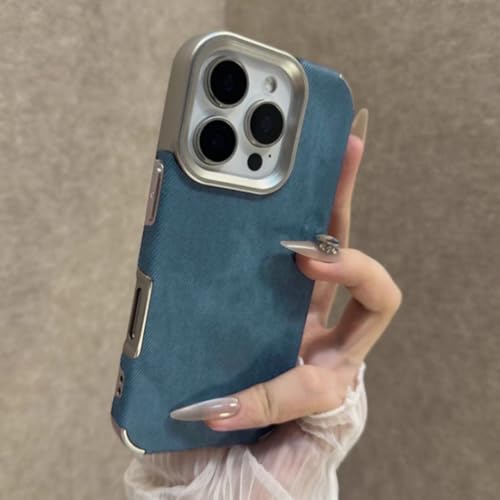 Coque antichoc iPhone 17 Pro vintage bleu marine protection luxe