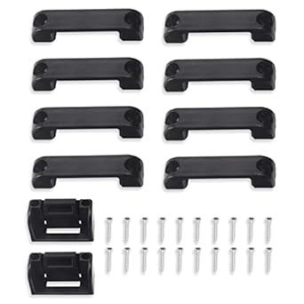 Tape Measure Holder Clip,Universal Tool Holder with Screws for Mount Drill Power Tape Measures and Belt Clips,for Walls, workbenches, toolboxes, Trailers, garages, workshops 8 Pack(Black)