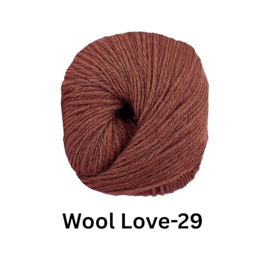 Image of VCR Dark Brown Yarn, 25 Grams Hank, 85 Meters Length, 100% Merino Wool, Pack of 1, Shrink-Resistant Soft, Warm and Premium Wool Yarn for Knitting, Crochet and Craft Projects