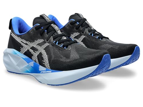Image of ASICS NOVABLAST 5 mens PERFORMANCE RUNNING SHOES, BLACK /WHITE, 11 US