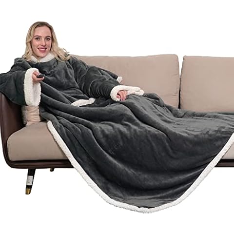 Winthome Plaid Polaire Épais Cover