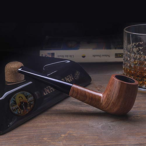Free Boy Tobacco Smoking Pipe Set, Handmade Wooden Smoking Pipe with Leather Tobacco Pouch, and Smoking Accessories - Thumbnail 6