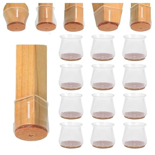 Chair Leg Floor Protectors, 12 Pcs Silicone Pads to Protect Tile Floors to Protect Wood Tile Floors Felt Pads, Felt Furniture Pads Reduce Noise (Universal L Clear Fit 1.3"-2")